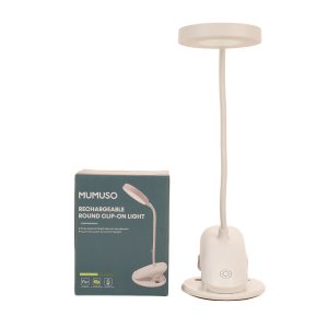 Rechargeable LED Round Clip-On Reading Light